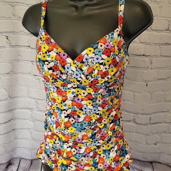 Anne Cole Other - Anne Cole Womens Ditsy Floral-Print Underwire Tankini Top